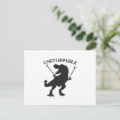 T-rex niet te stoppen - Kies achtergrondkleur Briefkaart (Staand voorkant)