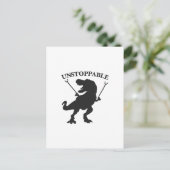 T-rex niet te stoppen - Kies achtergrondkleur Briefkaart (Staand voorkant)