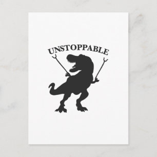 T-rex niet te stoppen - Kies achtergrondkleur Briefkaart