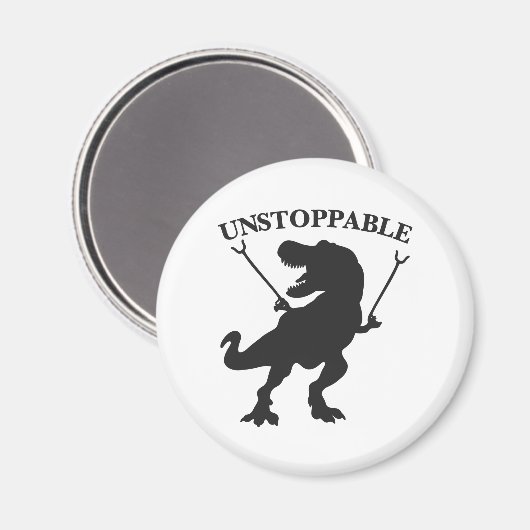 T-rex niet te stoppen - Kies achtergrondkleur Magneet (Voorkant / Achterkant)