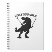 T-rex niet te stoppen - Kies achtergrondkleur Notitieboek (Voorkant)