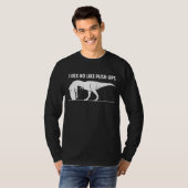 T Rex No like Push UPS Gym Workout T-shirt (Voorkant volledig)