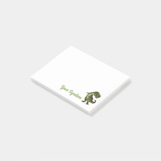 T-rex-notitiestootblok Post-it® Notes (Schuin)