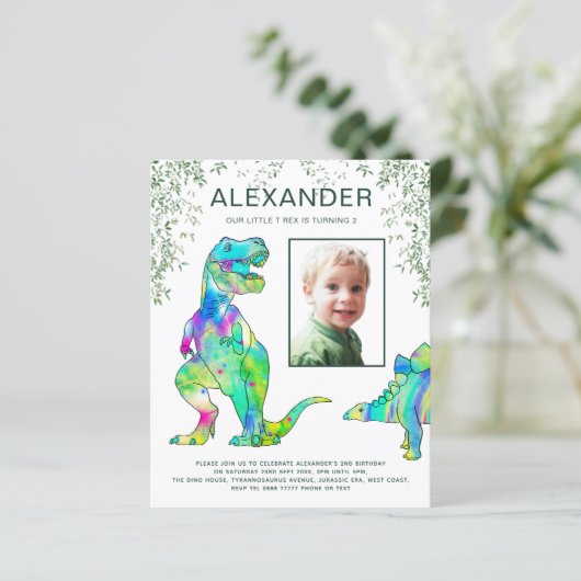 T Rex Oerwoud Birthday Party (Staand voorkant)