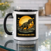 T-Rex onder de prehistorische maan Mok