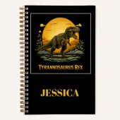 T-Rex onder de prehistorische maan Notitieboek (Voorkant)