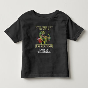 T Rex onderbreek me niet terwijl ik boeken leest Kinder Shirts