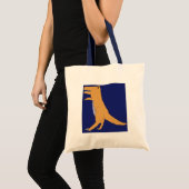 T. Rex op blauwe tas (Voorkant (product))