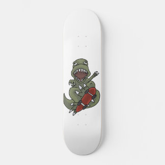 T-Rex op een skateboard