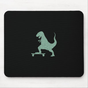 T-rex op een skateboard grunge dinosaurus skateboa muismat