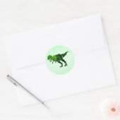 T-Rex op Textured Look Ronde Sticker (Envelop)