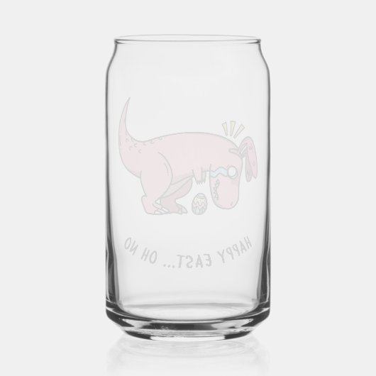 T-Rex Paasstrijd kan glas (Achterkant)