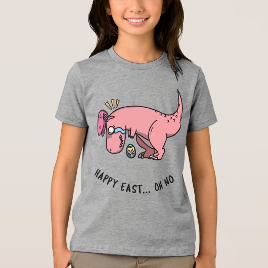 T-Rex Paasstrijd Kinder Shirt (Voorkant)