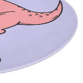 T-Rex Paasstrijd Ronde glazen snijplank (Hoek)