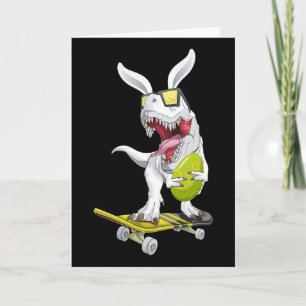 T Rex Pasen Dinosaur Bunny Die Een Ei En Ska Vasth Kaart