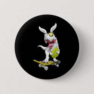 T Rex Pasen Dinosaur Bunny Die Een Ei En Ska Vasth Ronde Button 5,7 Cm