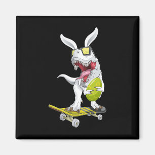 T Rex Pasen Dinosaur Bunny Die Een Ei Vasthoudt En Magneet