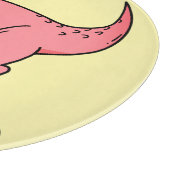 T-Rex Pasen Strijd Ronde Glas Snijplank (Hoek)