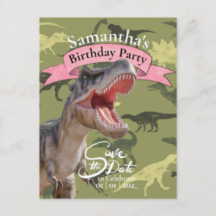 T Rex, Patroon Verjaardagsmeisje Briefkaart