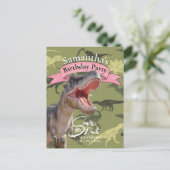 T Rex, Patroon Verjaardagsmeisje Briefkaart (Staand voorkant)