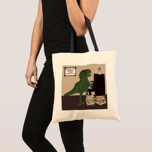 T-Rex Piano-Canvas tas (Voorkant (product))