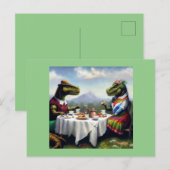 T Rex Picknick Briefkaart (Voorkant / Achterkant)