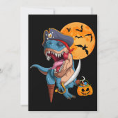 T-Rex Pirate Trick Arr Treat Halloween Dinosaur Kaart (Voorkant)