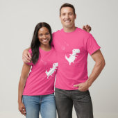 T-Rex Pixel Art Geek Offline Meteoriet Nerd T-shirt (Unisex)