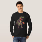 T Rex playing Basketball Coach Dino Trex Rex Sport T-shirt (Voorkant volledig)
