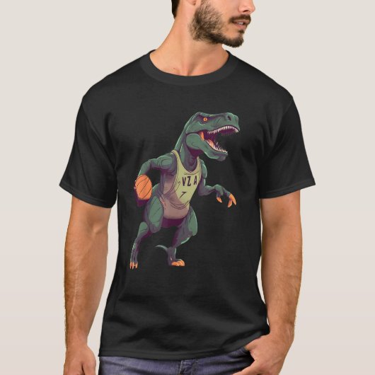 T Rex playing Basketball Coach Dino Trex Rex Sport T-shirt (Voorkant)