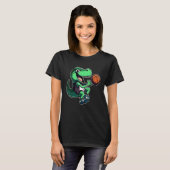 T Rex playing Basketball Coach Dino Trex Rex Sport T-shirt (Voorkant volledig)