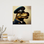 T Rex Politieman Poster (Keuken)