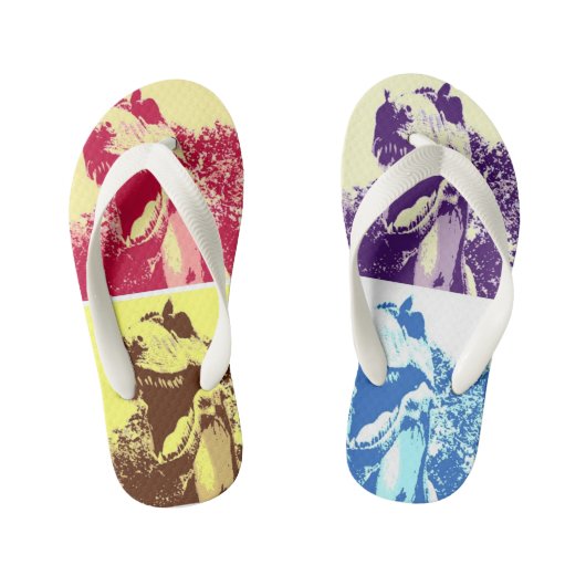 T-Rex Pop Art Kinder Teenslippers (Voetbed)