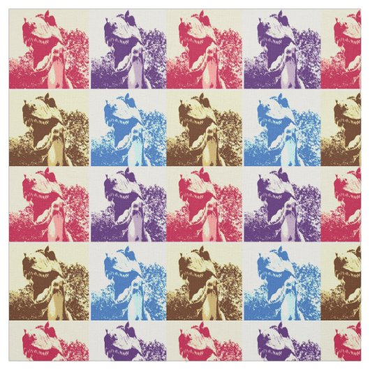 T-Rex Pop Art Stof (Swatch)