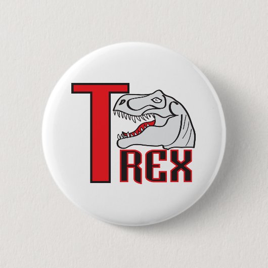 T-Rex-portret Ronde Button 5,7 Cm (Voorkant)