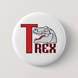 T-Rex-portret Ronde Button 5,7 Cm