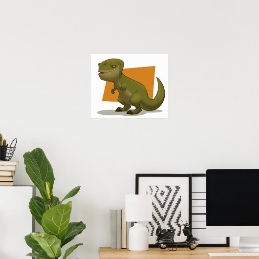 T-Rex-Poster Poster (Thuiskantoor)