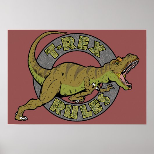 t-Rex Poster Regels (Voorkant)