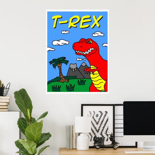 T-Rex Poster!! Rij 24x32!!! Poster (Thuiskantoor)