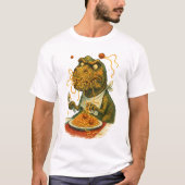 T-Rex probeert spaghetti te eten T-shirt (Voorkant)