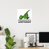 T-Rex Push-ups Grappige Poster (Thuiskantoor)