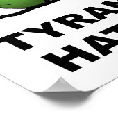 T-Rex Pushups Funny Poster (Hoek)