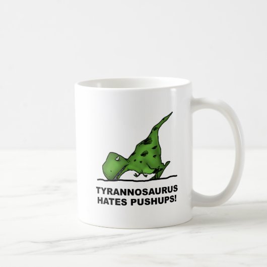 T-Rex Pushups Grappige Mok (Rechts)