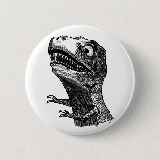 T-Rex Rage Meme - Pinback Button (Voorkant)