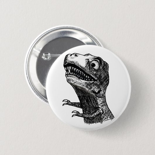 T-Rex Rage Meme - Pinback Button (Voorkant /achterkant)