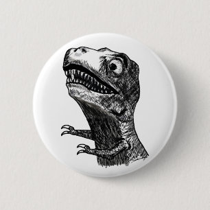 T-Rex Rage Meme - Pinback Button