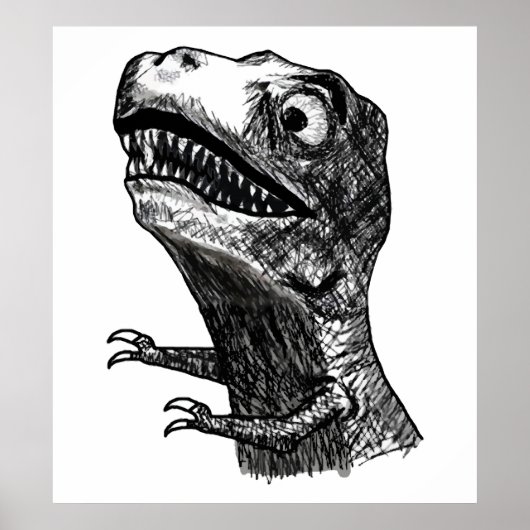 T-Rex Rage Meme - Poster (Voorkant)