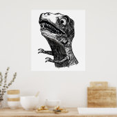 T-Rex Rage Meme - Poster (Keuken)