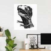 T-Rex Rage Meme - Poster (Thuiskantoor)