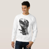 T-Rex Rage Meme - tweezijdig Sweatshirt (Voorkant volledig)